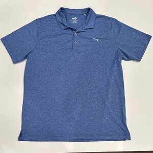 Puma Men's Heathered Blue Polo Shirt